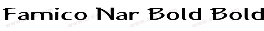 Famico Nar Bold Bold字体转换